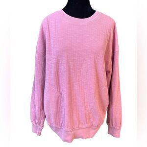 APIECE APART Women’s Size Small CAL SWEATSHIRT 100% Organic Cotton Pockets PINK